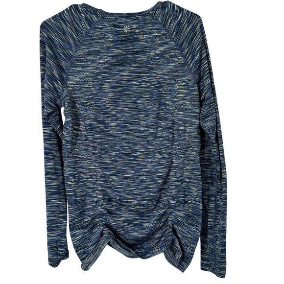 Athleta Fastest Track Blue Long Sleeve Thumb Hole Stretch Athletic Top Size L - Picture 3 of 5